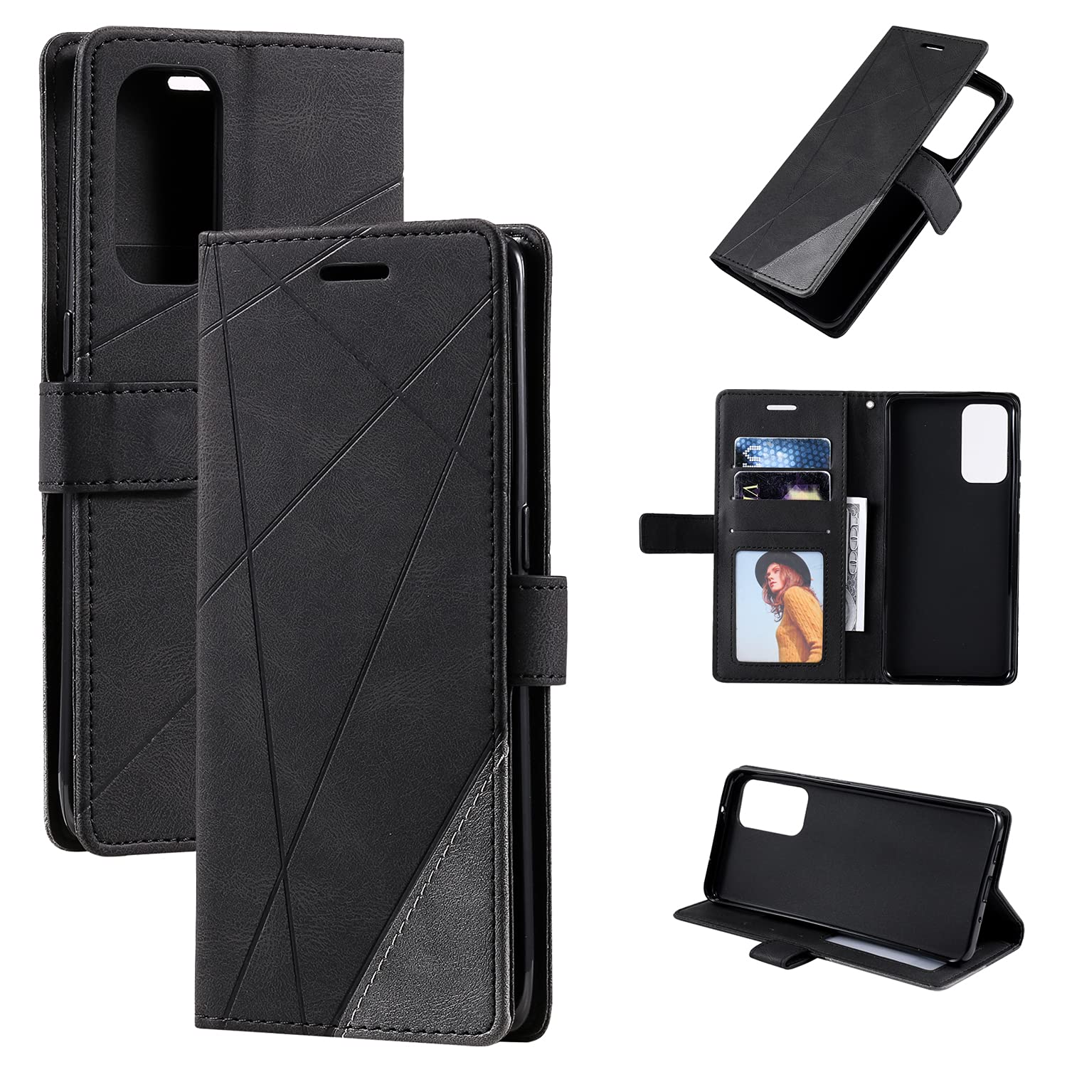 Custodia Portafoglio In Pelle Con Supporto Per Oppo Find X3 Lite / Reno 5 5G / Reno 5K, Marrone - 3