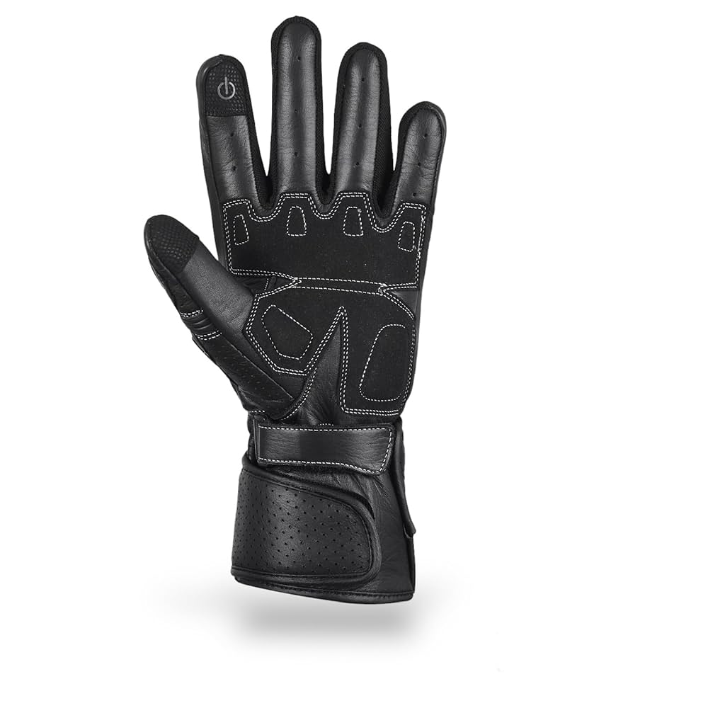 Guanti Moto In Pelle TLA NOX - Omologati CE Con Protezioni Nocche E Touchscreen