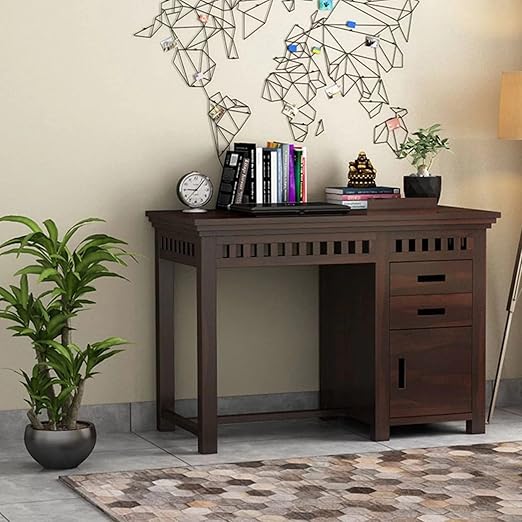Wopno Furniture Pure Sheesham Wooden Study Desk Computer Laptop Table