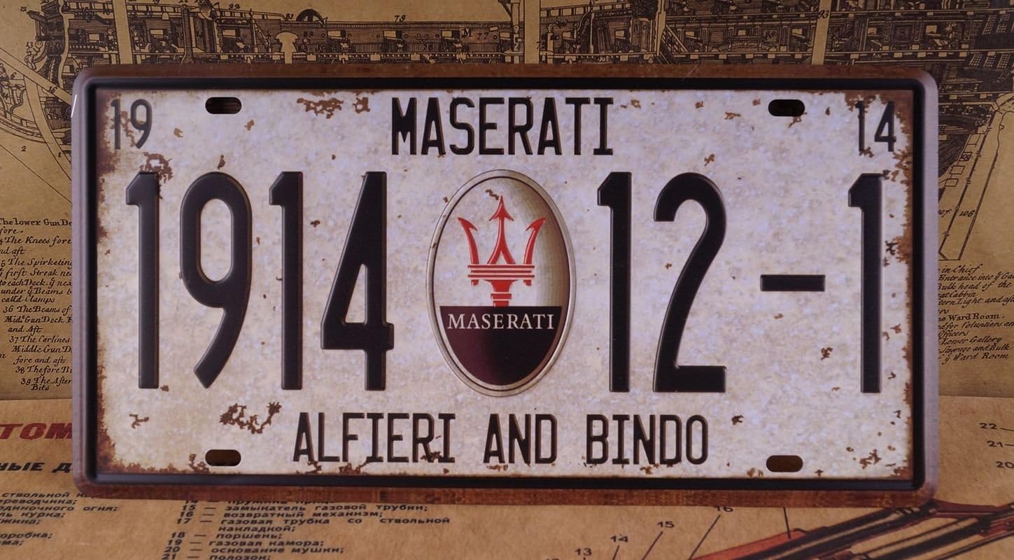 Luxury License Plate Retro Metal Tin Signs Vintage Car