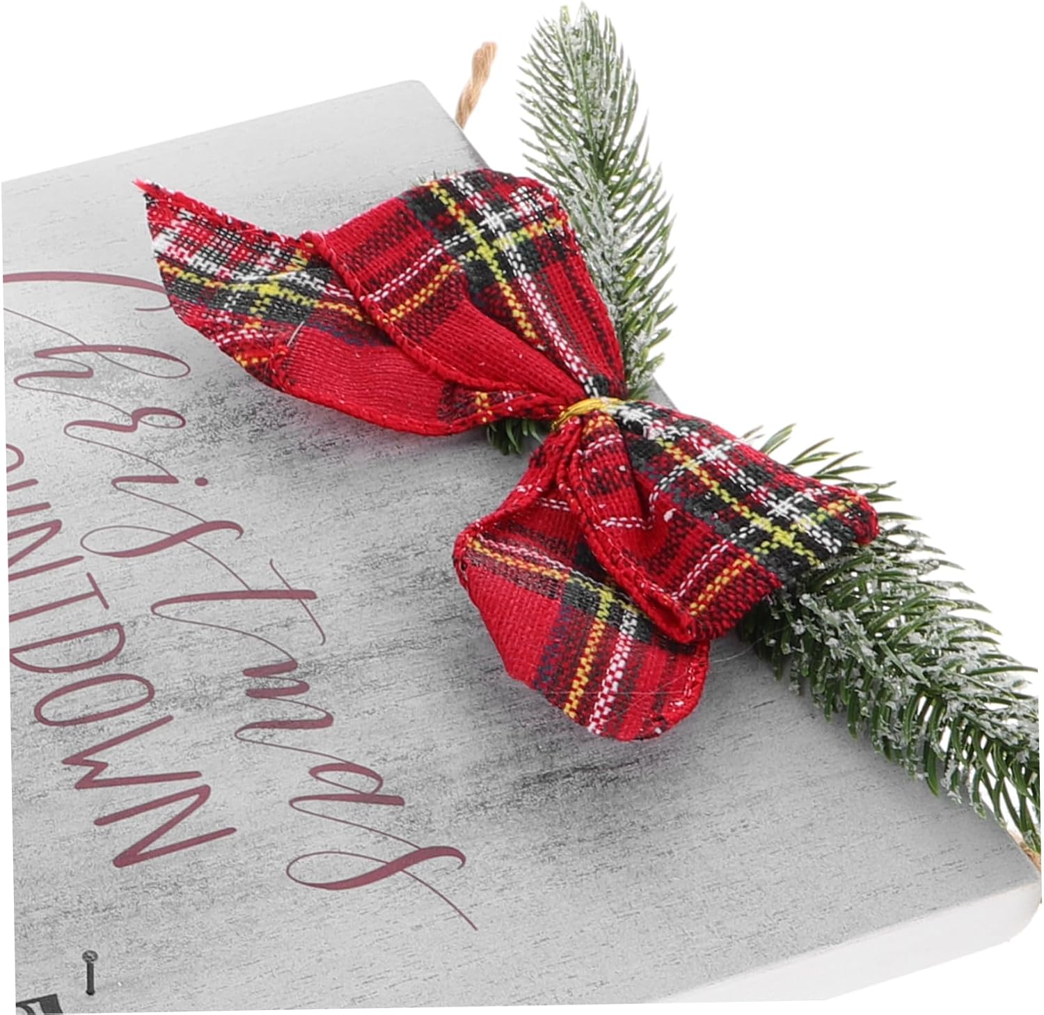 Christmas Countdown Calendar Rustic Wreath Wooden Hanging Sign for Holiday Home Decor Wall Decor Advent Calendar for Festive Atmosphere