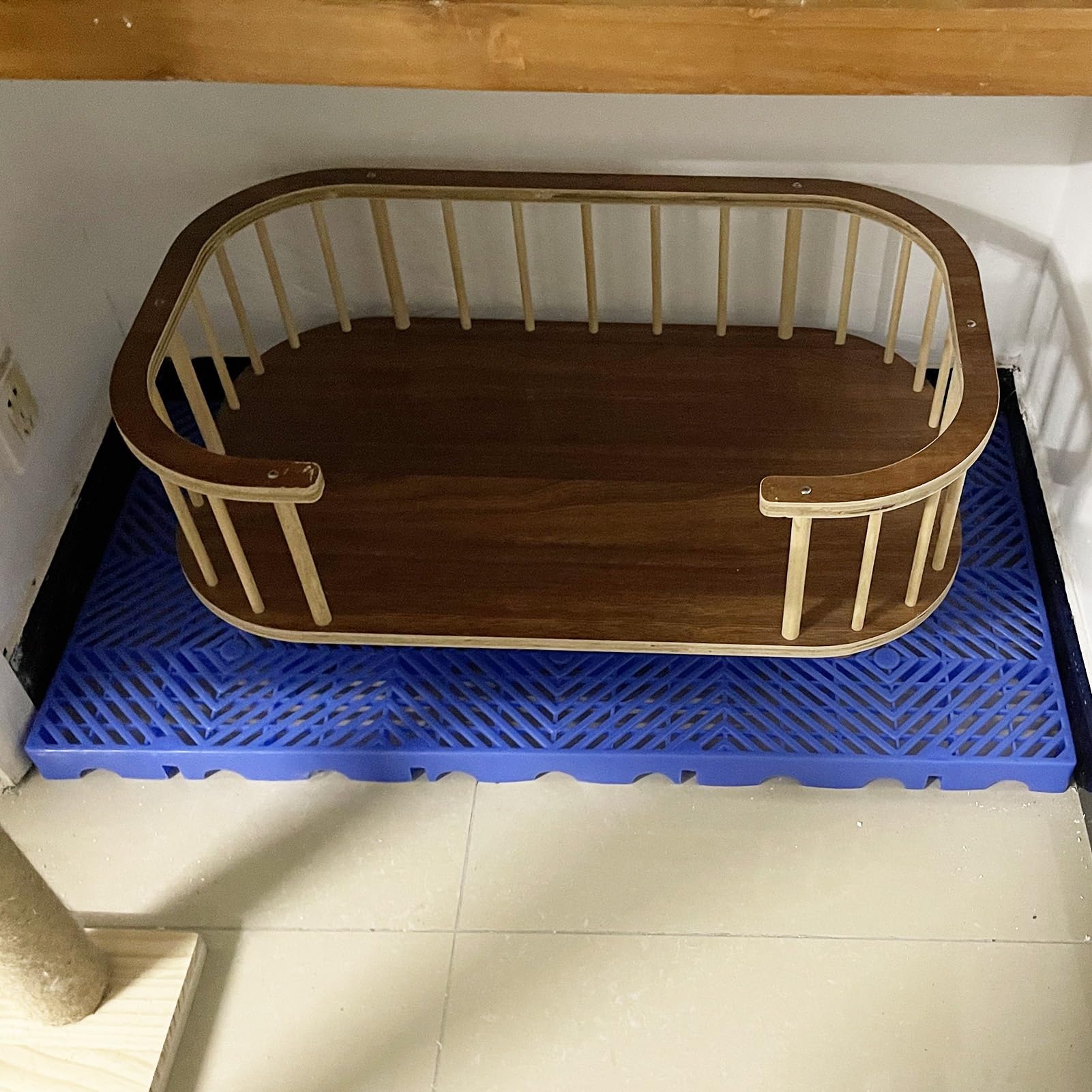 Palettes logistiques en Plastique, palettes en Plastique légères, grilles Respirantes, présentoirs de Vente pour supermarchés, Tapis de Plateau d'entrepôt (Bleu 23,6 x 15,7 x 2 Pouces, 6