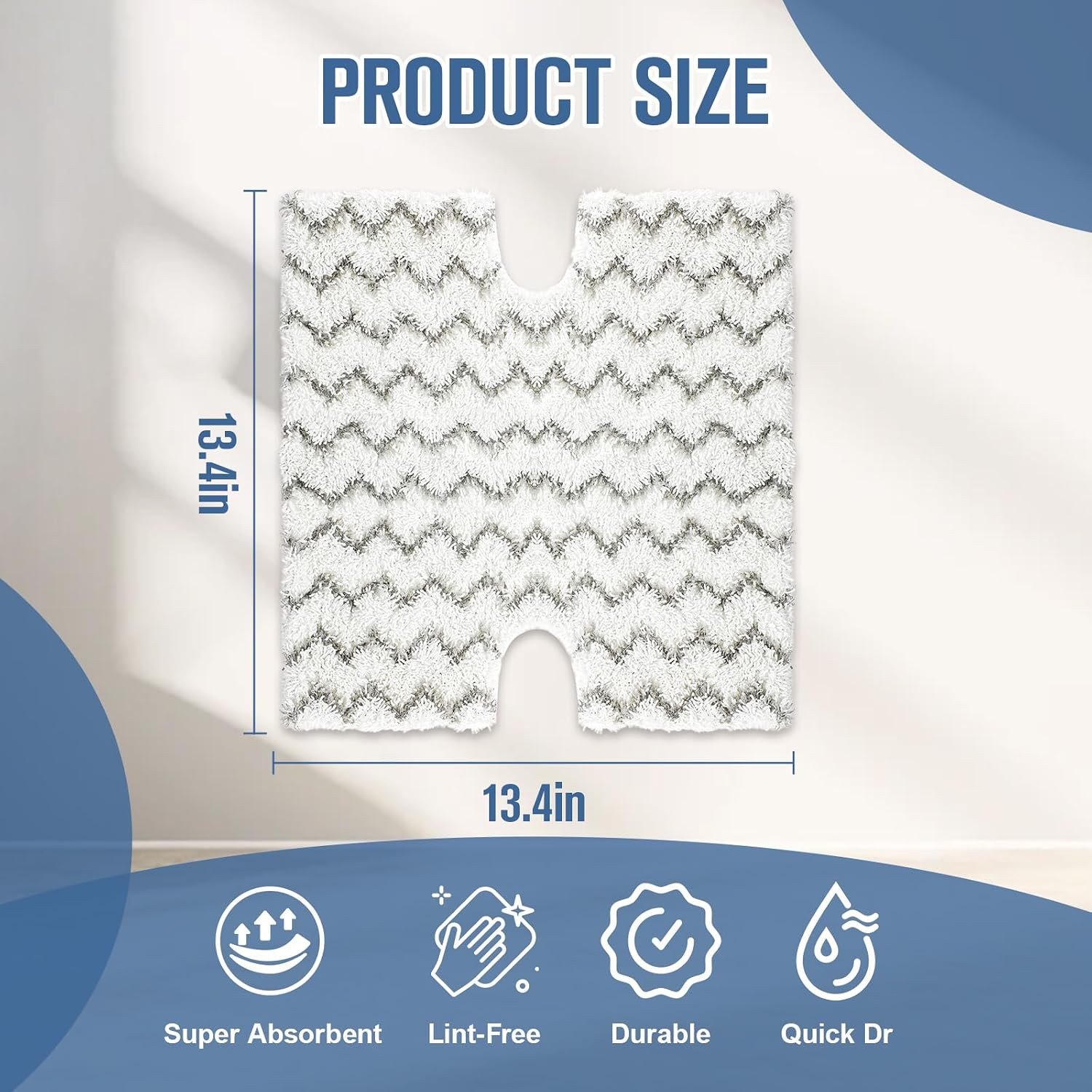 Condition photo showing As Is for 8 pack steam mop replacement pads compatible with shark genius steam mop s5003d s5002q s5004 s6001w s6001wm s6002 & lift-away pro steam mop s3973 s3973d s3973wm, washable microfiber mop pads reusable 8 pack stripe