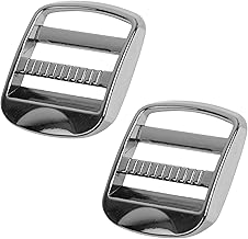 Metal Bridge Buckle - 2 Pieces, Width 25 mm, Grey-Black - for Straps up to 25 mm, Conductor for Threading, Replacement, Backpack Repair