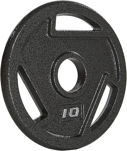 Miniatura 3 de Elevon Disco de pesas de hierro fundido de 2 pulgadas/1 pulgada para entrenamiento de fuerza y levantamiento de pesas, placa de agarre olímpica para
