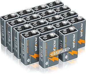 Amazon Pknova 9v Batteries Alkaline 9 Volt Square Battery For
