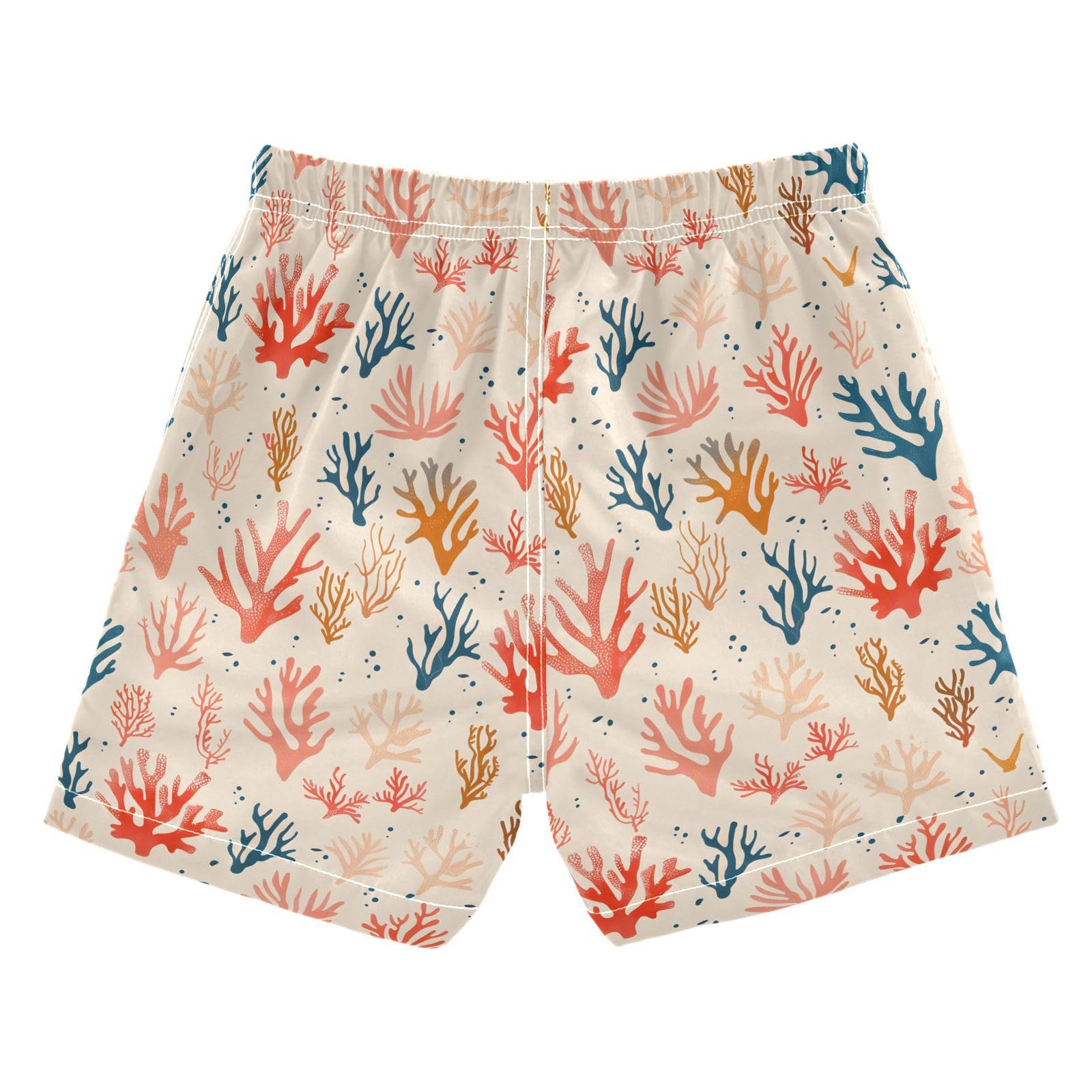 ALAZA Sea Coral Reef Boys' Swim Trunks Beach Shorts Quick Dry Swimsuit 3T