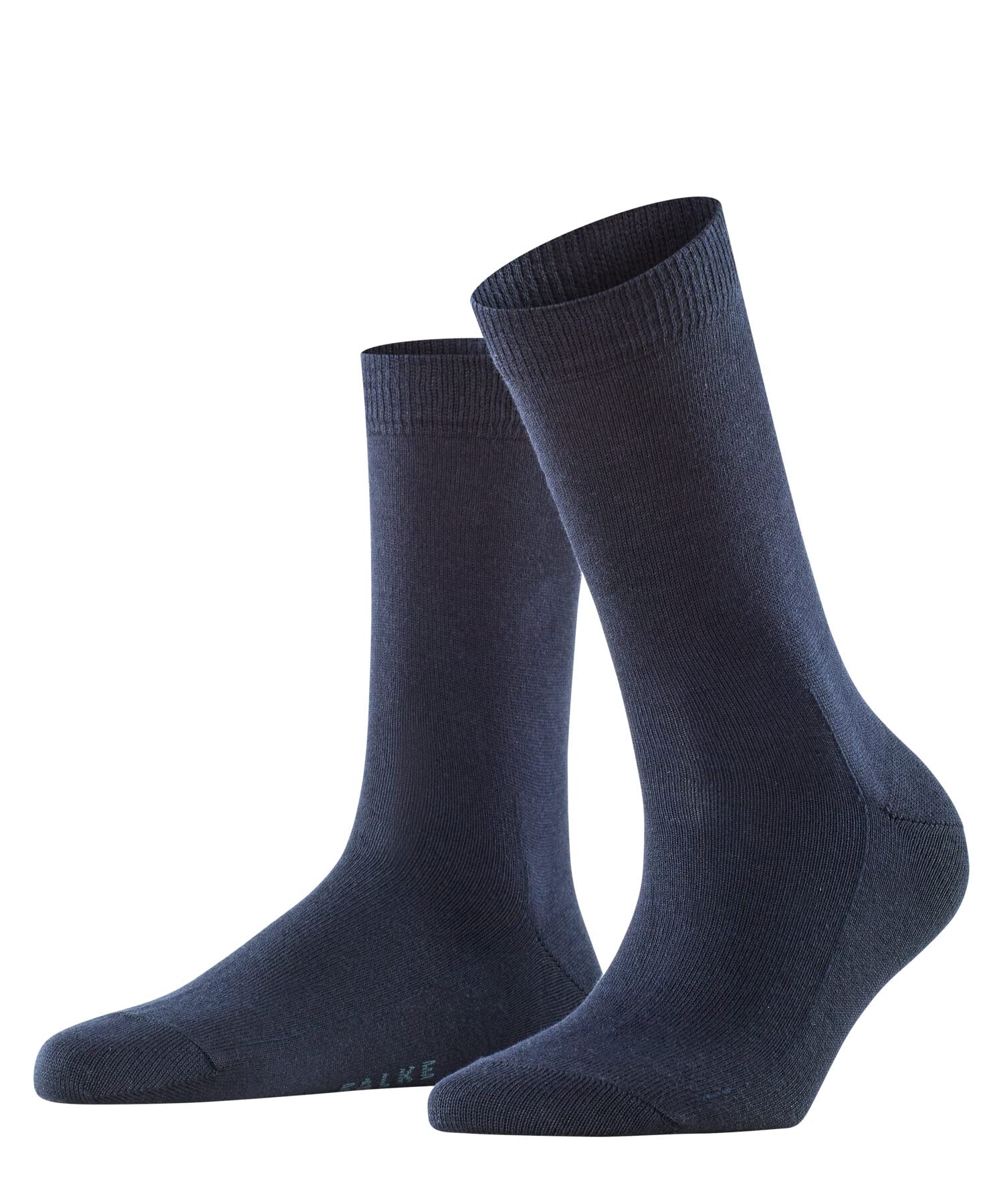 FALKE Women's Family W So Sustainable Cotton Plain 1 Pair Socks, Blue Dark Navy 6379, 2.5-5