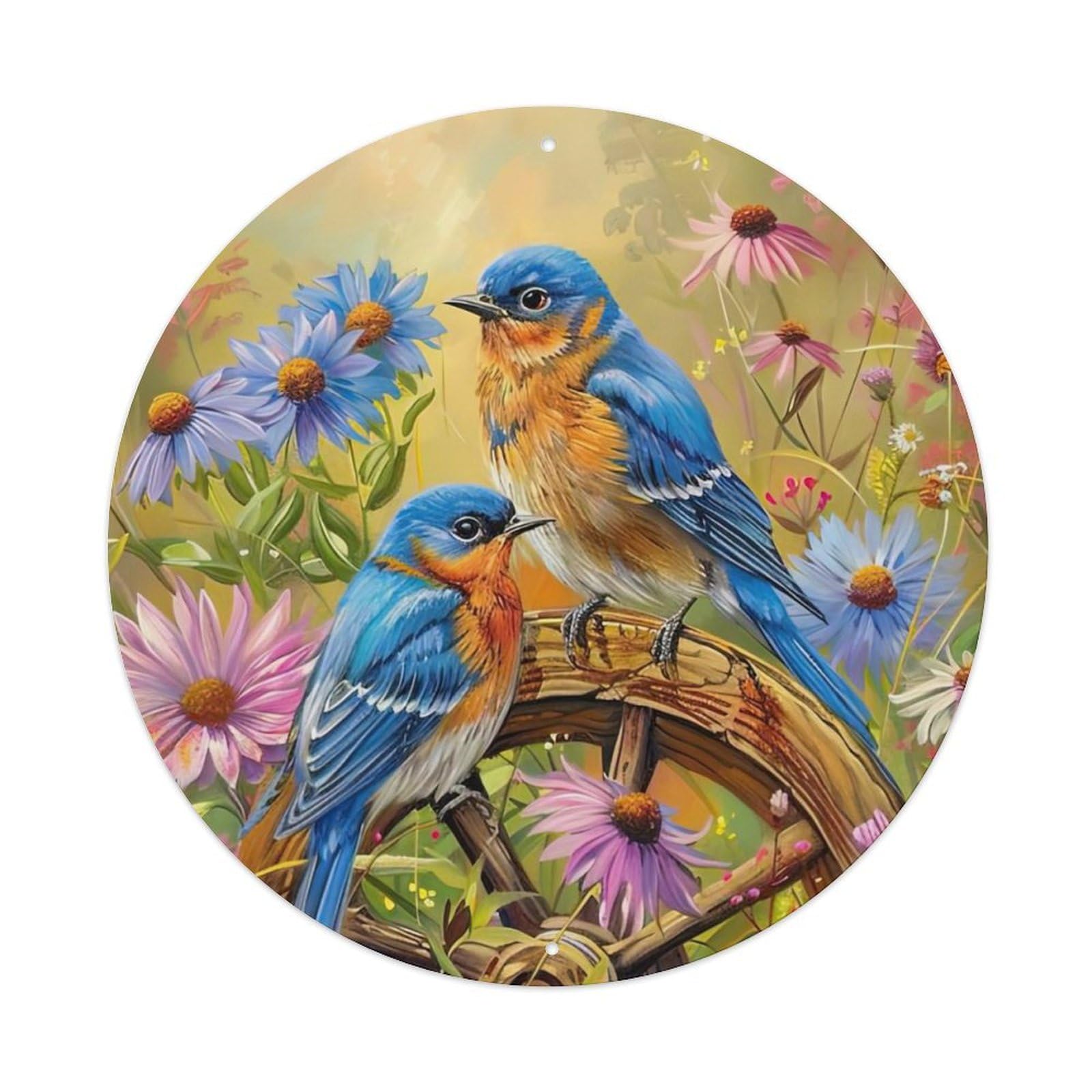 Animal Birds And Flowers Metal Tin Sign