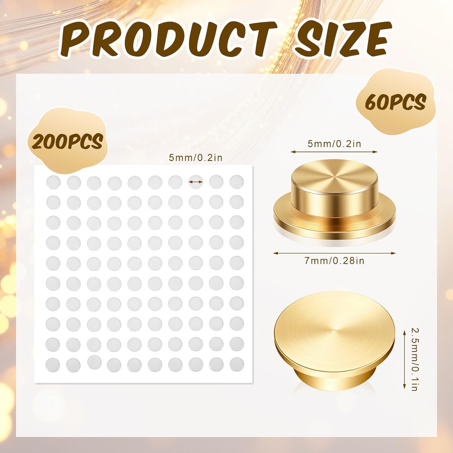 Leelosp 60 Pcs Mini Metal Rotating Bearings for Card Making DIY Handmade Crafts Paper Card Scrapbooking, 360° Rotation Spinner for Jewelry Making Nail Decoration Rotating Tools (5x7x2.5mm,Gold)