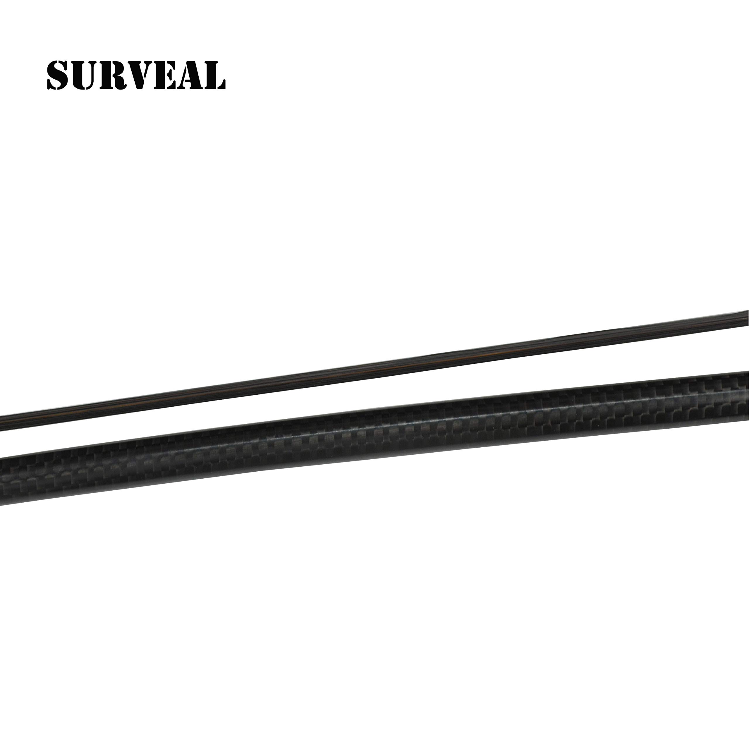 Archetto per violino, in fibra di carbonio e peli di coda di cavallo della Mongolia nero naturale, nasetto in ebano inciso, ben equilibrato 4/4 Nero
