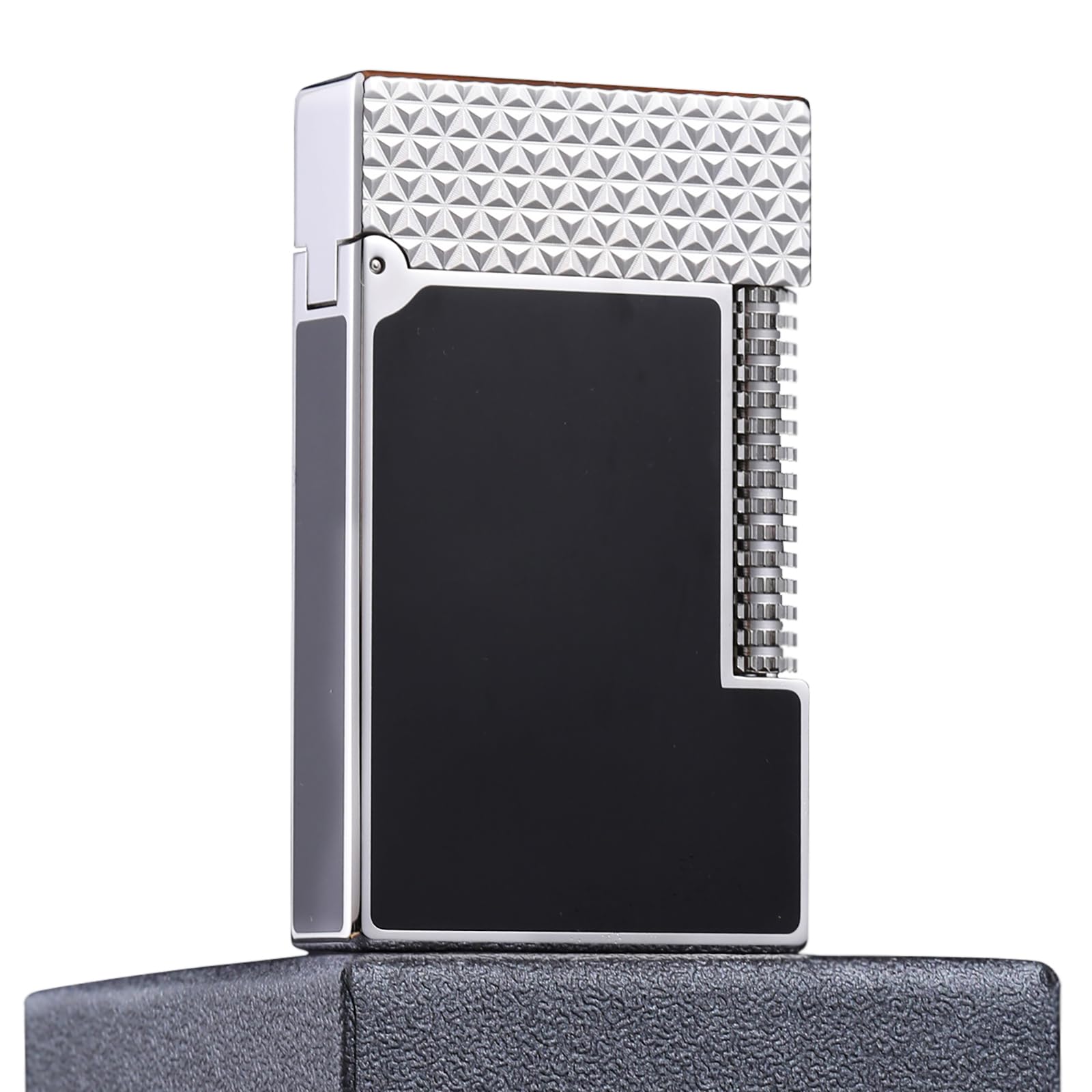 Briquet en cuivre pur de collection avec allumage à glissière latérale