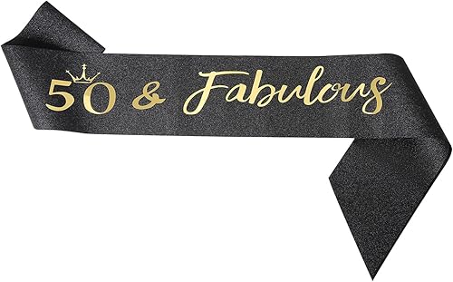 Miniatura 5 de Decoraciones de cumpleaños número 50 para mujer, tiara dorada de corona de cumpleaños número 50, adorno para pastel, banda de cumpleaños con pin de