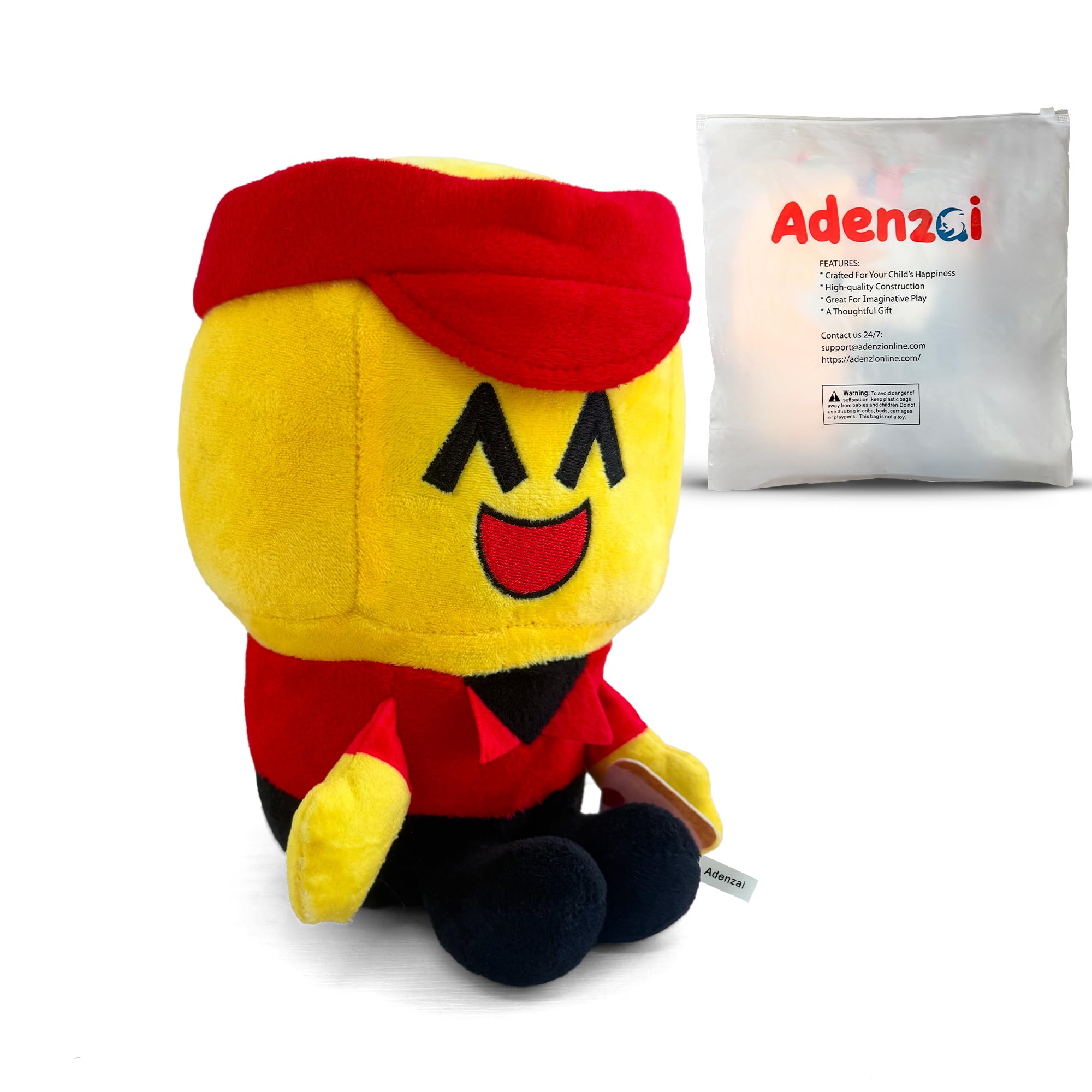 Adenzai Forsaken Chance Pizza Plush Toy – Soft Pizza Boy Character Plush Stuffed Animal, Cute Forsaken Game Collectible Plushie Gift for Kids and