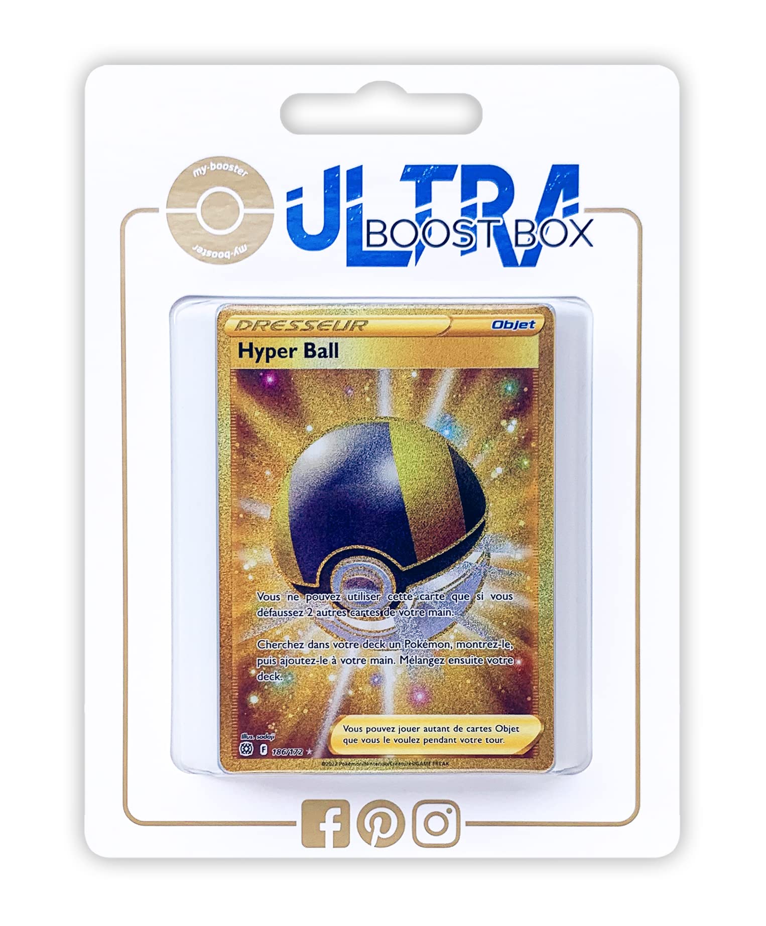 Hyper Ball (Ultra Ball) 186/172 Shiny Gold Trainer - Ultraboost X Epe et Bouclier 9 - Stars tincelantes - Box of 10 French Pokemon cards : Amazon.nl: Toys & Games Hyper Ball (Ultra Ball) 186/172 Shiny Gold Trainer - Ultraboost X Epe et Bouclier 9 - Stars tincelantes - Box of 10 French Pokemon cards : Amazon.nl: Toys & Games