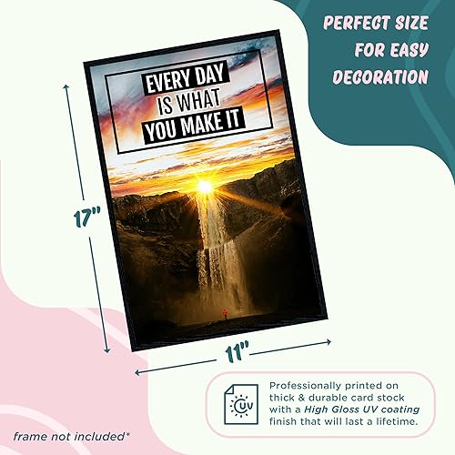 Miniatura 10 de L&O Goods - Póster motivacional  Juego de 10 decoraciones inspiradoras de pared  11 x 17  Decoración del hogar para sala de estar, oficina,