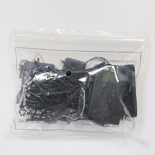 Miniatura 9 de ZAIYW Paquete de 4 tiras de luces a pilas, 16.5 pies, alambre verde oscuro, 50 luces LED con temporizador remoto, 8 modos, luces de hadas para