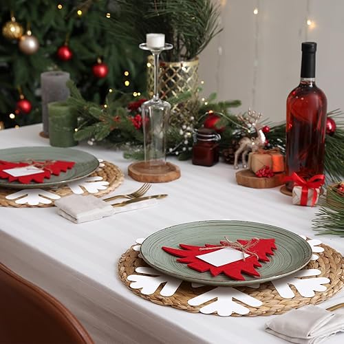 Miniatura 5 de Paquete de 100 manteles individuales desechables de copos de nieve de Navidad, manteles individuales de papel con diseño de copo de nieve, 13