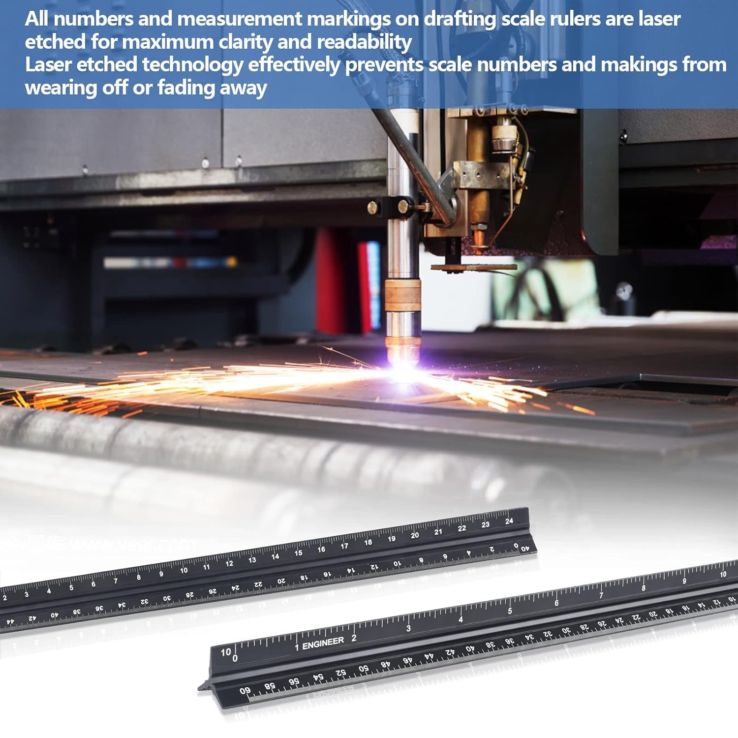 Using An Engineering Ruler Snapklik.com : Engineer Scale Ruler, Imperial Measurements 12, Laser ...