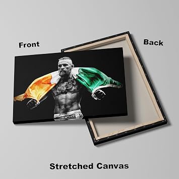 Conor McGregor Irish Martial Art Canvas Print - For UFC Boxing Fans Modern Home Gym Hotel Office Pub Decoration (M: 60cm x 40cm)