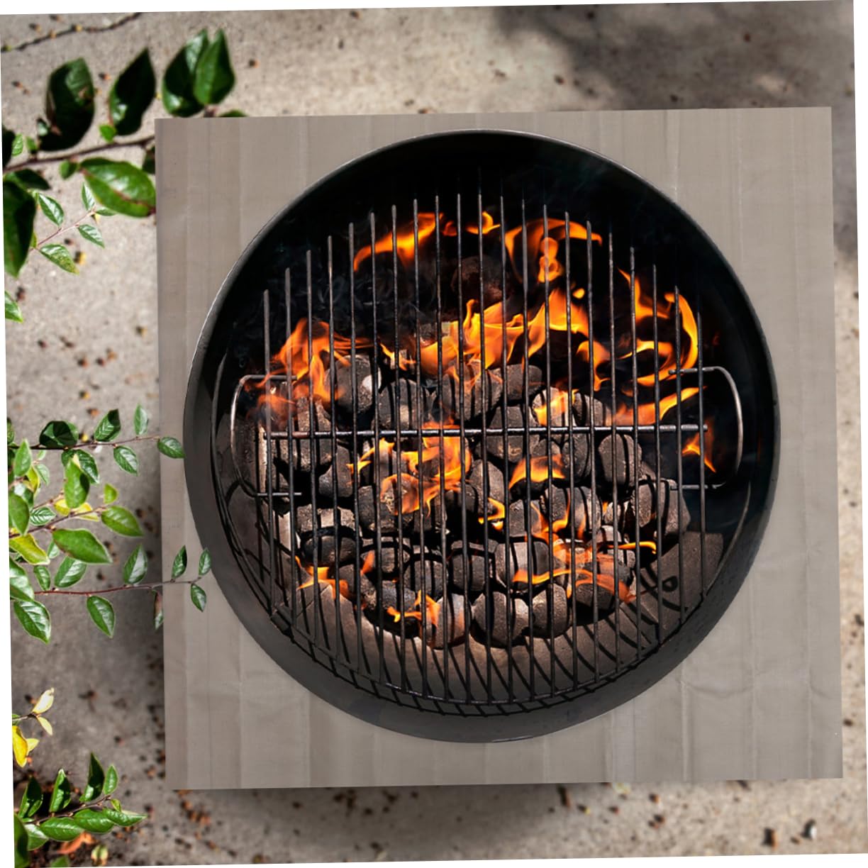 JOINPAYA 2Pcs Fireproof Mat Heat Resistant Outdoor Fire Pit Pad for Grass Protection Durable BBQ Grill Accessory for Camping and Patio Use