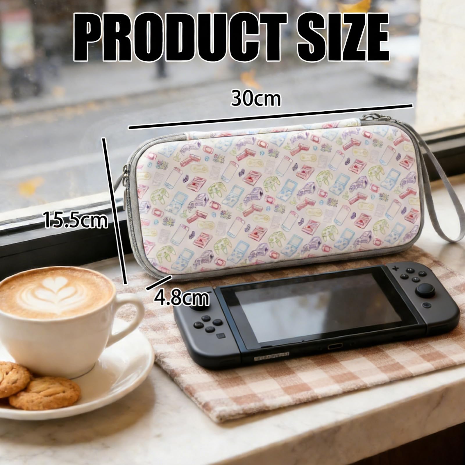 Carrying Case for Nintendo Switch 2,Travel Carry Case with 10 Game Cartridges & Inner Pocket,Protective Portable Hard Shell Pouch for Switch 2 Console & Accessories — view 4