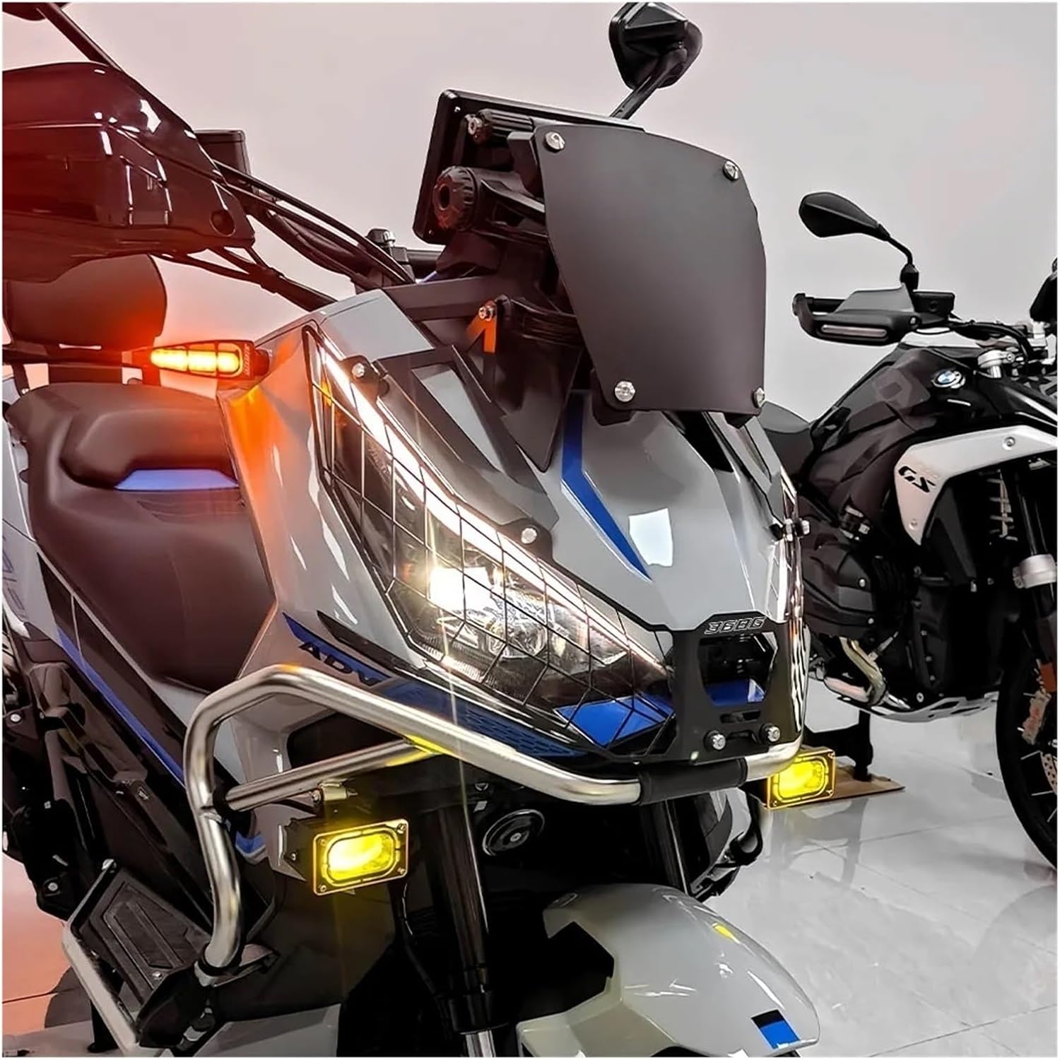 for Zontes 368G 368g Motorcycle Accessories CNC Headlight Guard Cover Protector Headlamp Guards Protectors