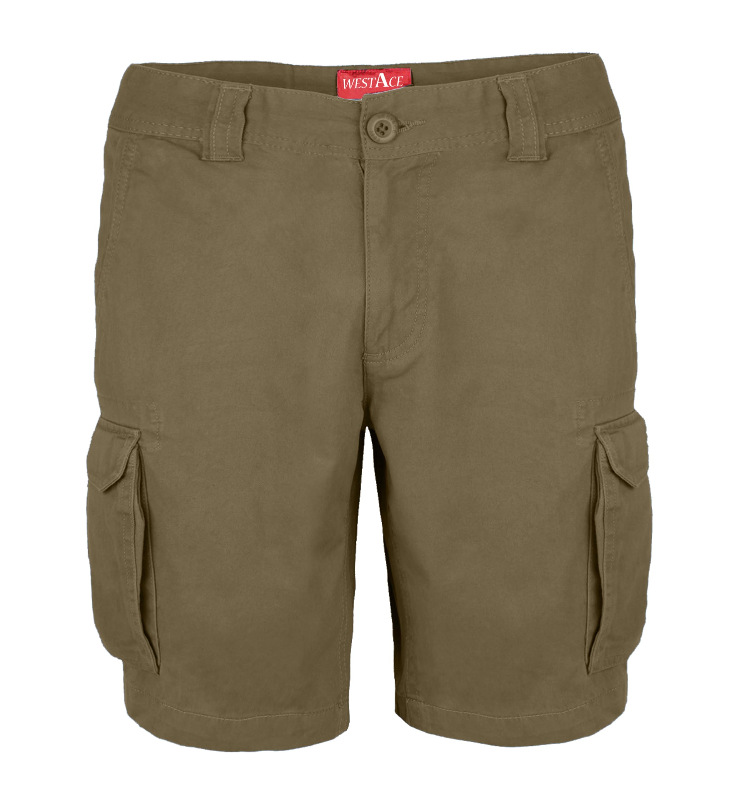 Westace Men's Khaki Classic-Fit Cargo Shorts Utility Workwear Cotton Combat Chino 6 Pocket Half Pants (, 44)