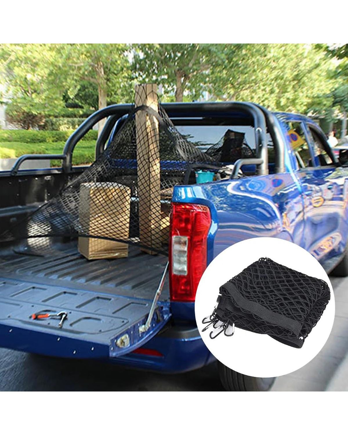 Rete portaoggetti a Doppio Strato per Bagagliaio Posteriore Auto, Rete Elastica in Nylon, Organizer portaoggetti per riporre Oggetti, Borsa Elastica in Rete (Strato Singolo)