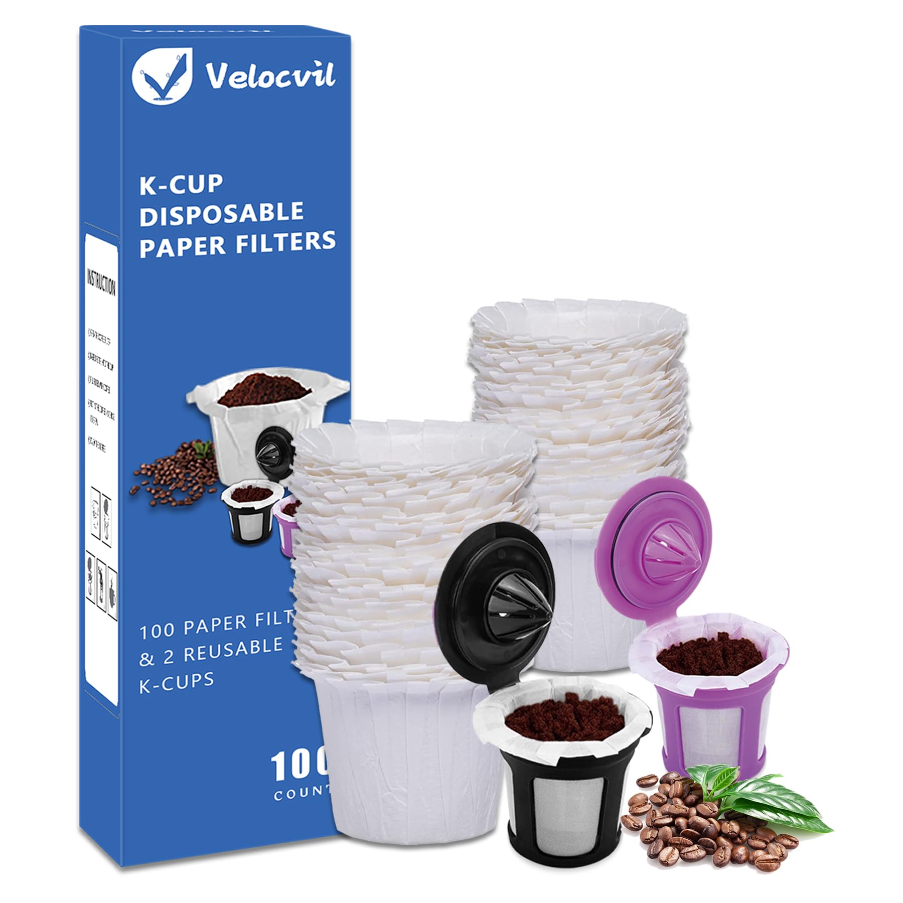 4 Black Reusable K Cups For Keurig Coffee Makers - BPA Free Universal Fit Refillable Kcups Coffee Filters For 1.0 And 2.0 Keurig Brewers