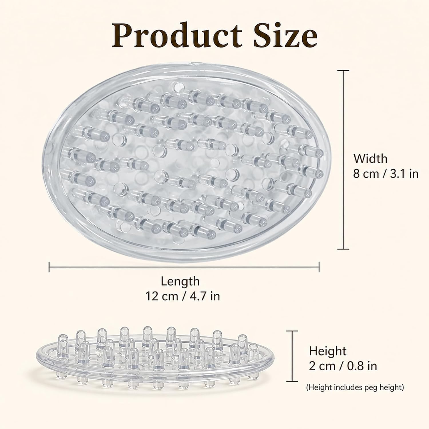 2 Pack Silicone Soap Dish, Oval Soap Holder for Shower Bathroom