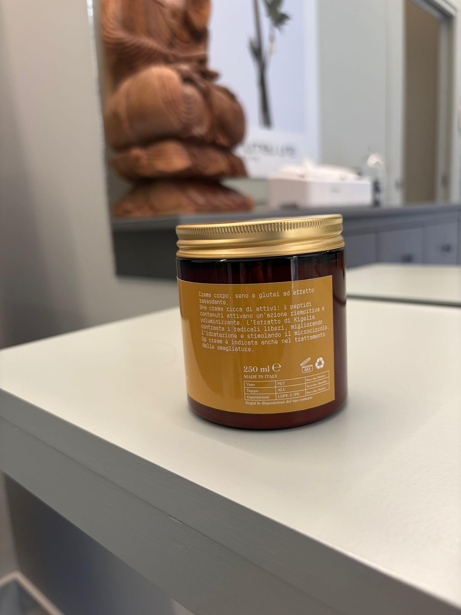 Up Cream Crema Corpo Rassodante Seno e Glutei 250ml | Effetto Tonificante e Volumizzante, Anti Smagliature, Elasticizzante, Con Peptidi, Kigelia e Burro di Karité