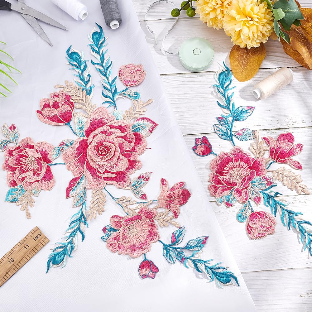Arricraft 4 Pezzi Toppe Decorative Con Perline: Simboli Del Malocchio In Feltro - Cuori E Fiore - Applicazioni Per Vestiti, Jeans, Borse - 6