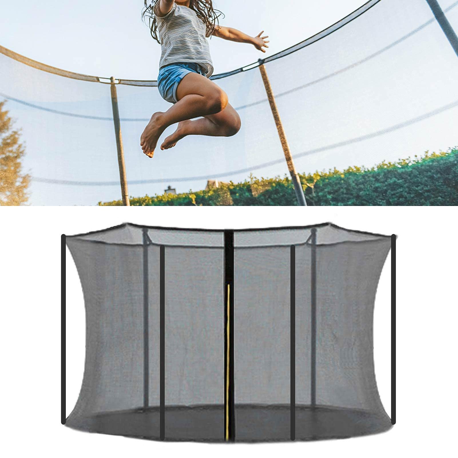 Rete Di Sicurezza Per Trampolino - Ricambio Per 6 O 8 Poli, Misure 2.4m-4.3m, In PE Resistente Ai Raggi UV - Foto 13