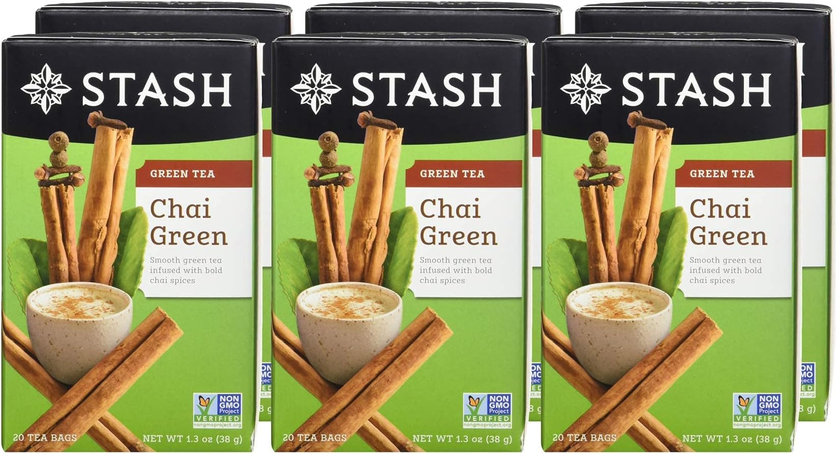 Stash Tea Green Chai Tea, 20 Count Tea Bags in Foil