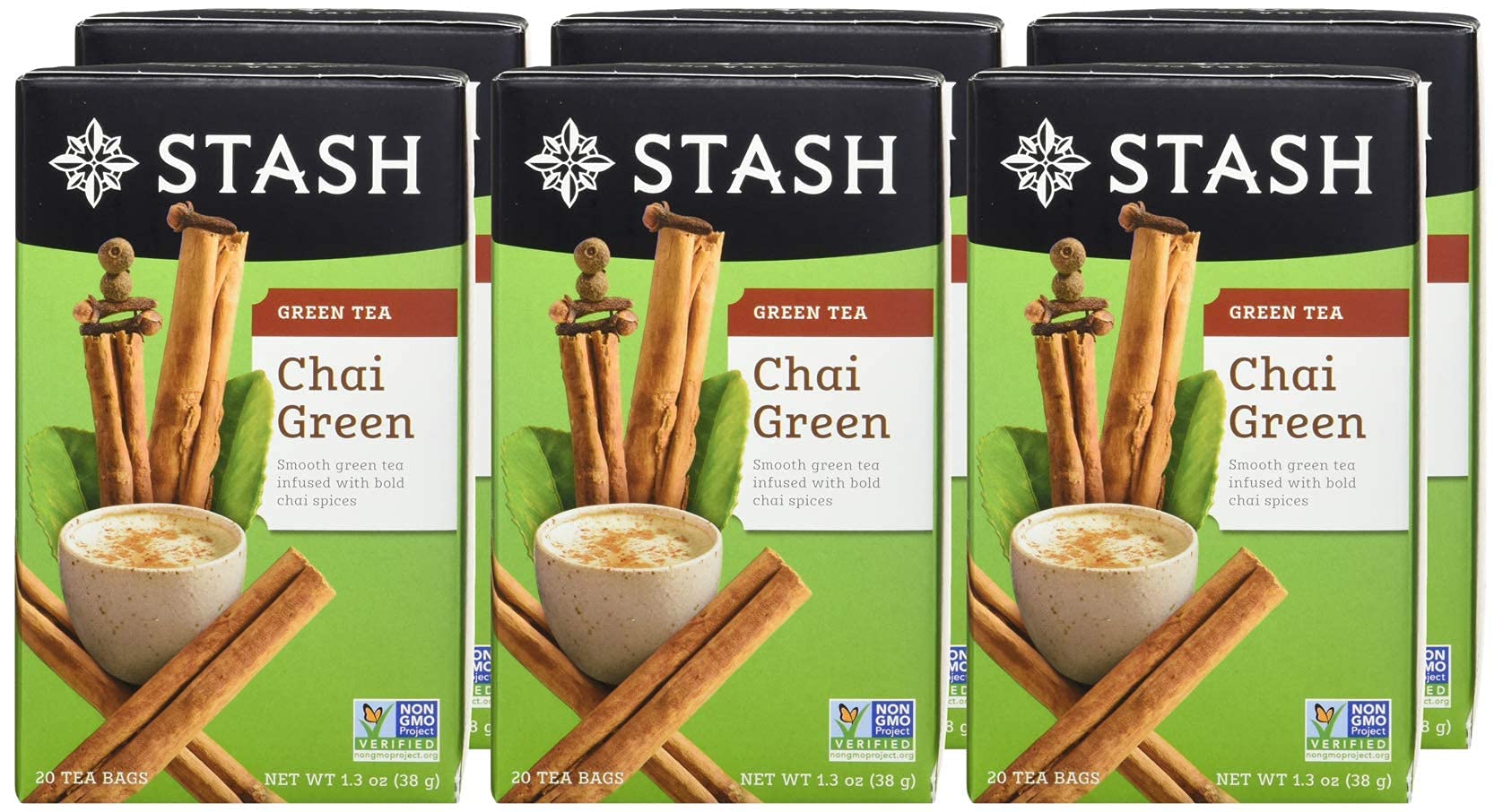 Stash Tea Green Chai Tea, 20 Count Tea Bags in Foil