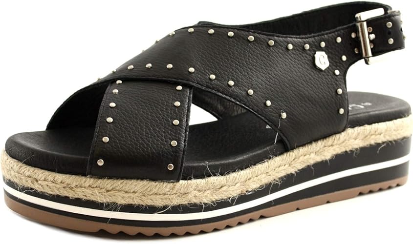 black leather sandals size 5