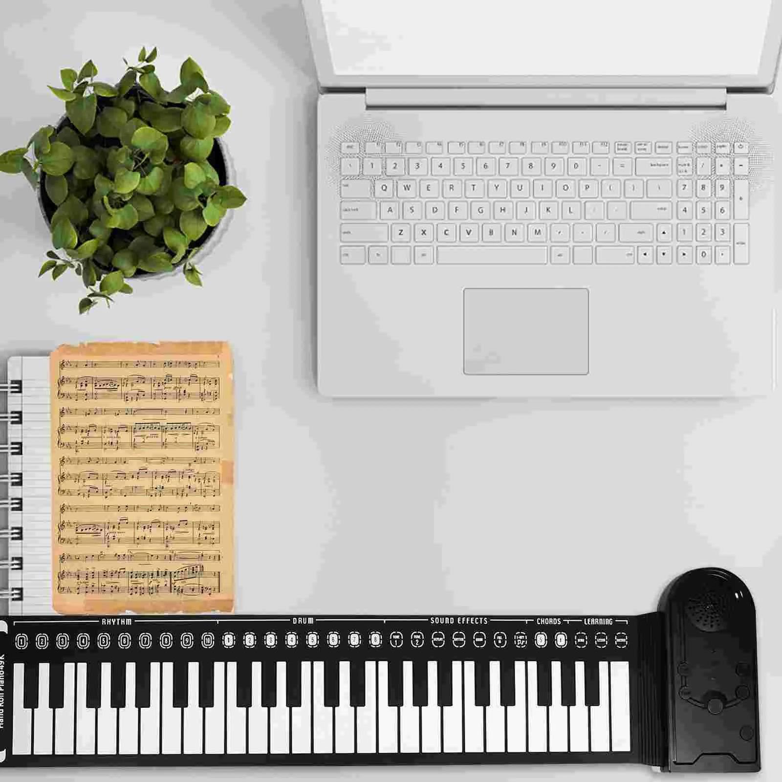 Elektroniczny Instrument Fortepianowy Profesjonalne Pianino Składane 49 Klawiszy Z Wyjściem Elektronicznym I Cyfrowym Padem Dla Początkujących I Dorosłych
