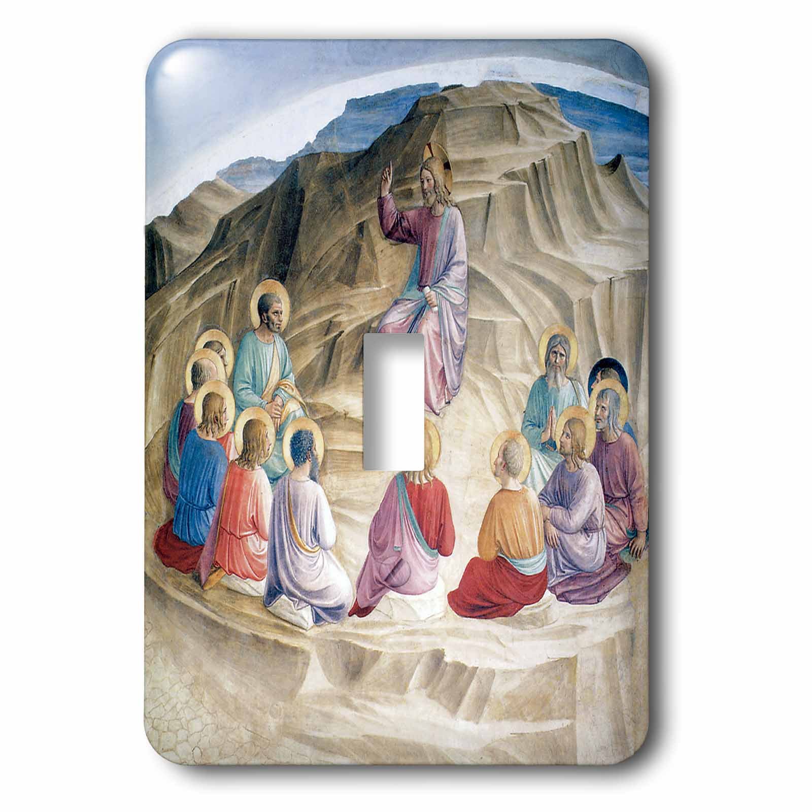 Interrupteur à bascule unique Fra Angelico plaque murale art chrétien 3dRose