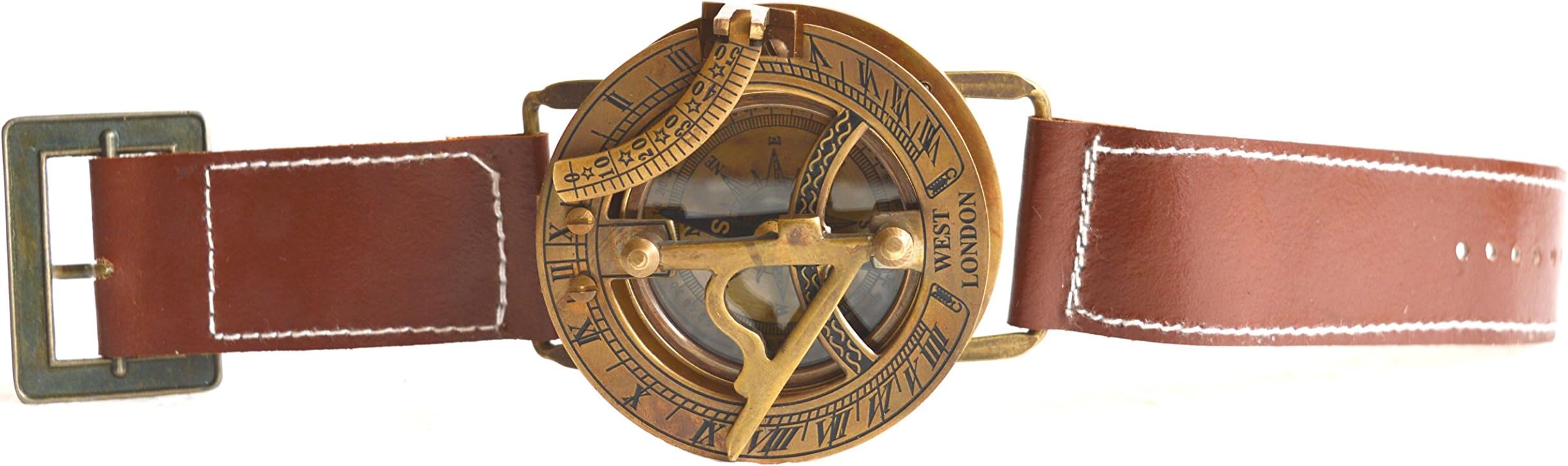 SA InternationalSA International Vintage Style Antique Finish Brass Wrist Watch Compass-Nautical Collectable Sundial Compass-Marine Compass Gift Compass-Nautical Gift