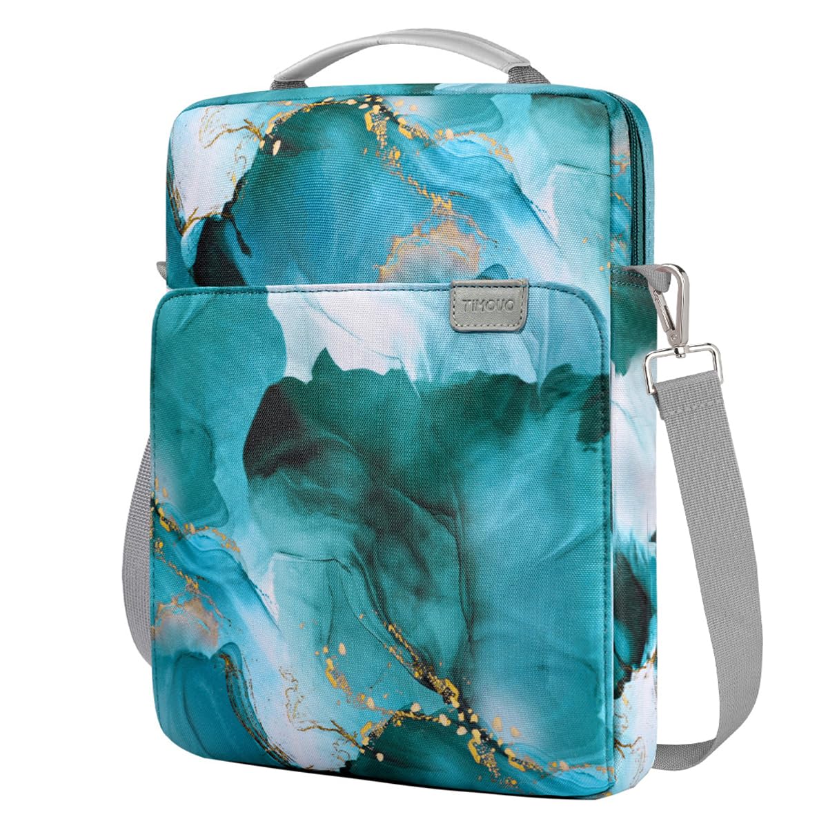 TiMOVO 13 Inch Tablet Sleeve with Shoulder Strap,Cloud Peacock