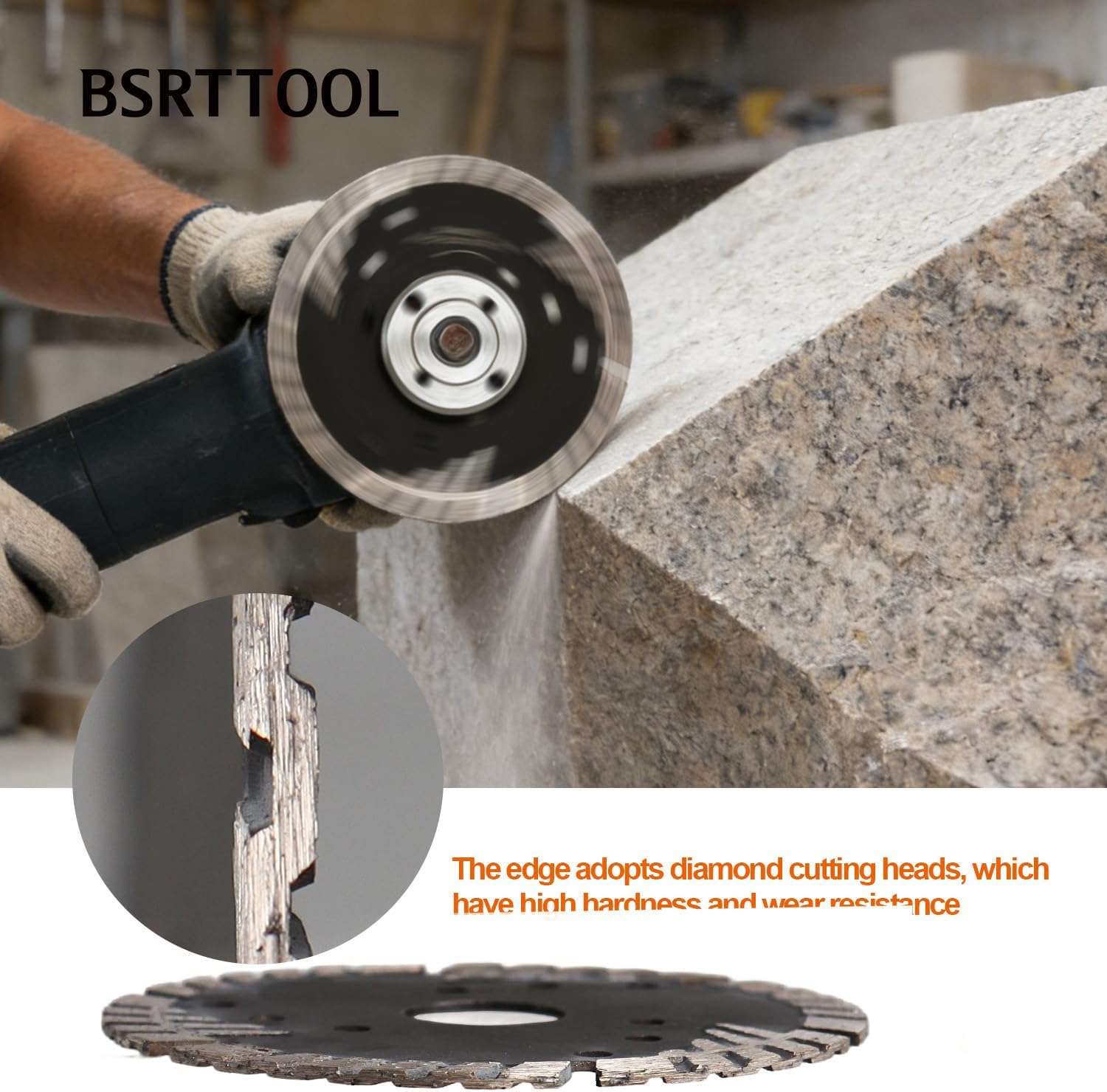 4 Inch Diamond Saw Blade Dry or Wet - Angle Grinder Cutting Porcelain Tiles Stone Marble Granite Concrete Ceramics
