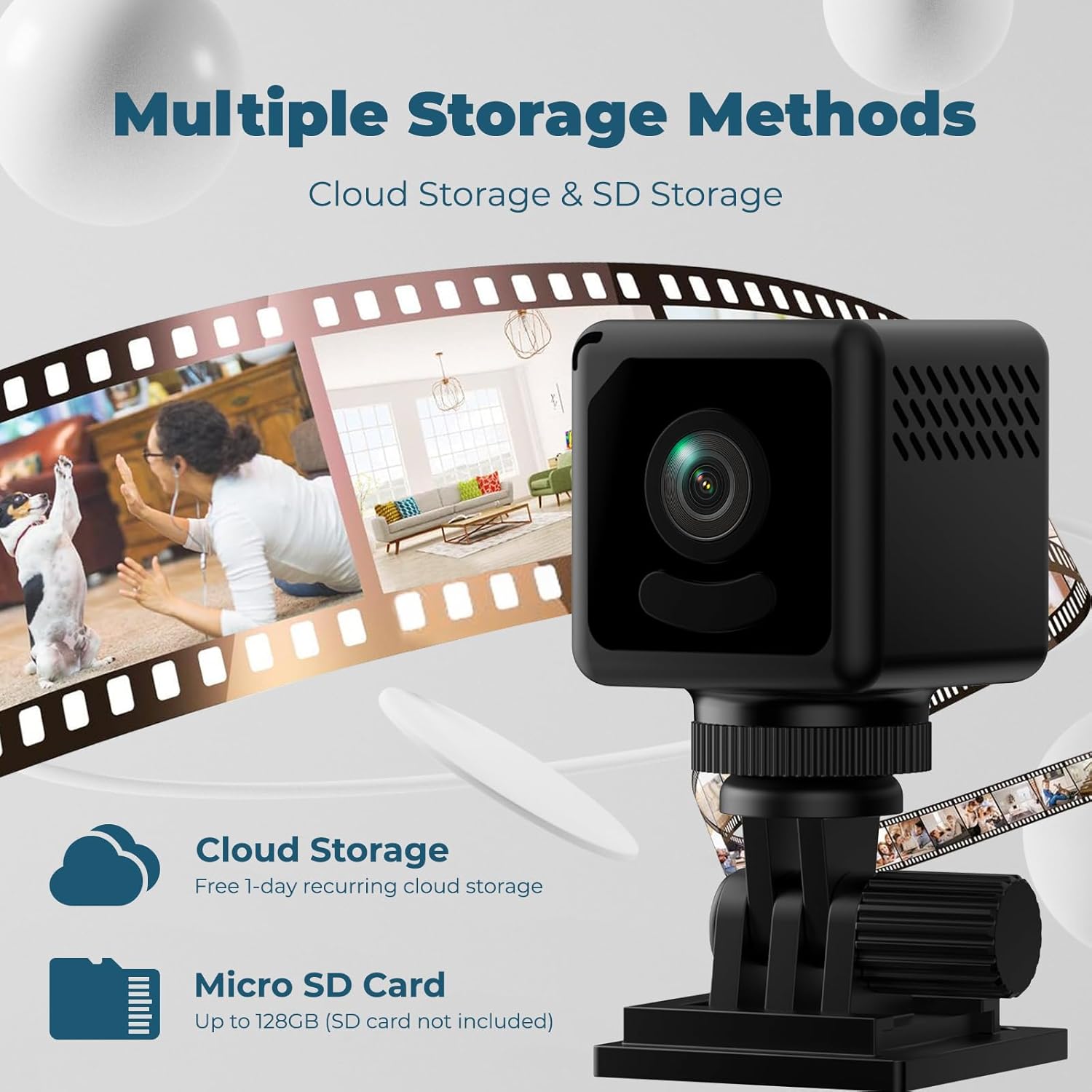 Mini 2026 Camera 4K WiFi Wireless Small Portable HD Nanny Cam with Motion Detection,Cloud & SD Storage,Night Vision,Wide Angle,Can No Need WiFi Cams Micro Security Cameras for Home Baby Indoor Outdoor