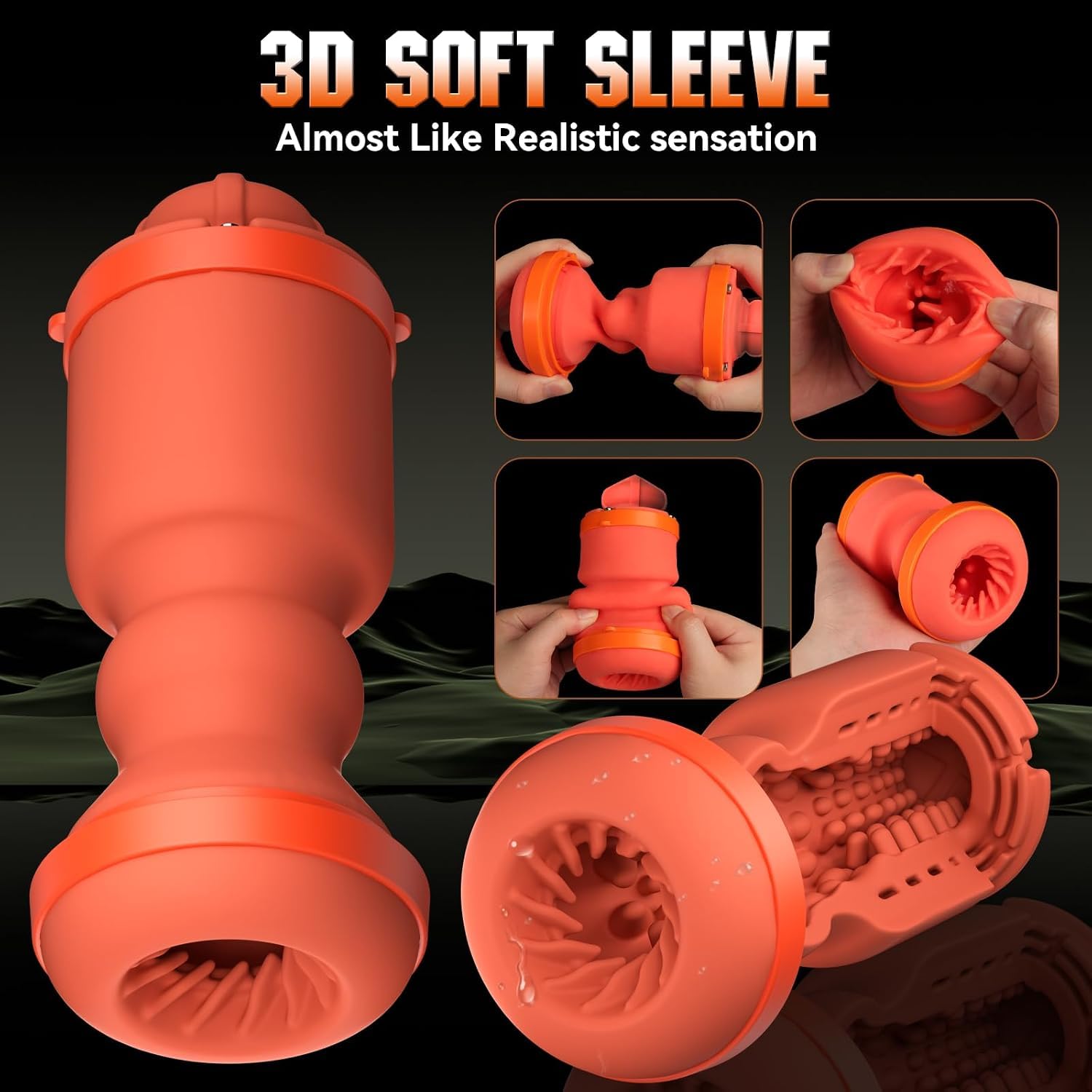 Masturbieren Cup mit Heizfunktion für Mann Elektrischer Masturbator mit 9 Teleskop 9 Saugen 9 Vibration Modi Leise Taschenmuschi Penis Stimulator Erotik Sex Spielzeug für die Männer Solo