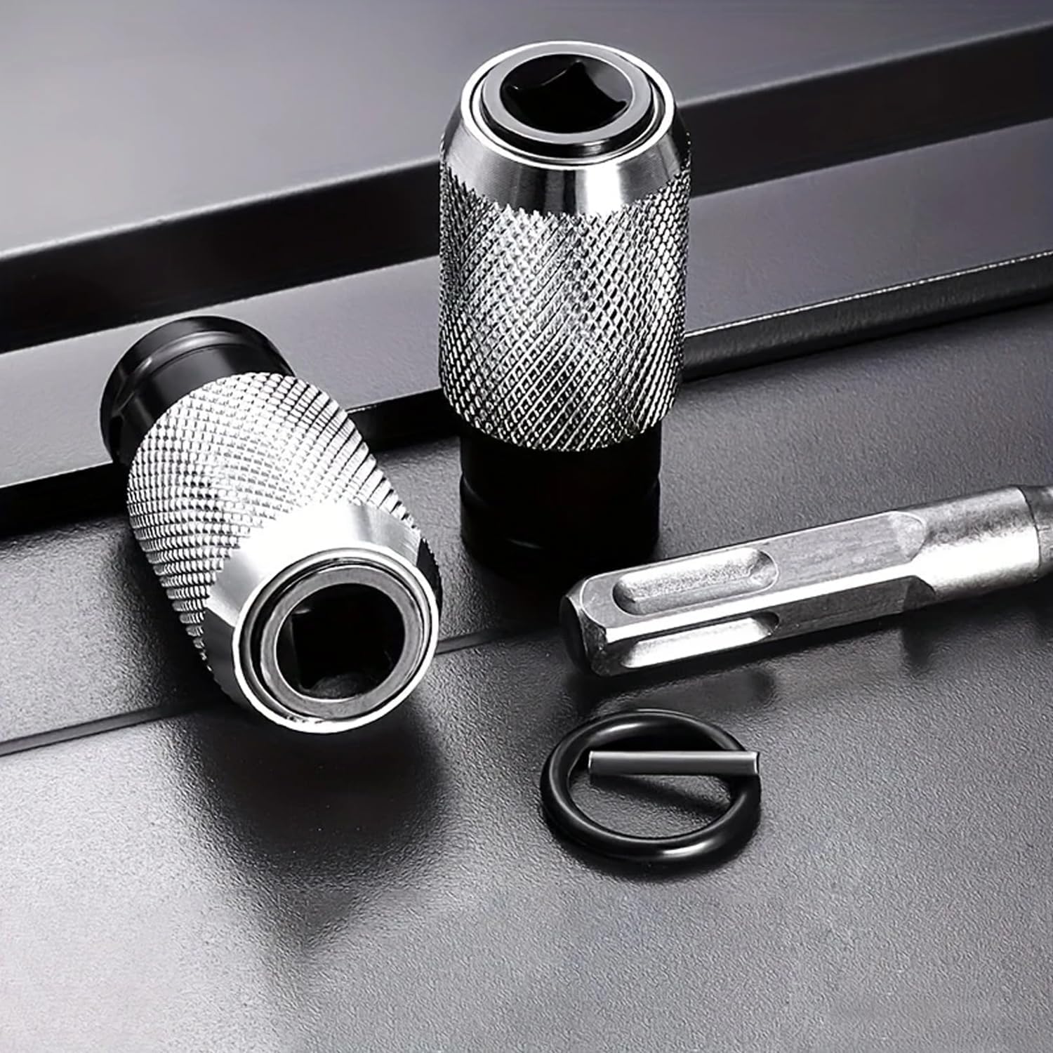 Rotary Hammer Adapter with Impact Drill Bits Set, Electric Hammer to Drill Converter, Hammer Drill Socket Adapter with 4 Hammers Bits, Air Hammer Socket Adapter (6)