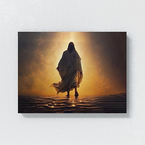 Vista 100 de Sense Canvas Jesús 1 - Lienzo decorativo para decoración del hogar, póster de pared XL, 48 x 36 / 1.5 pulgadas Jesús 1,Jesús 17,Jesús 18,Jesús