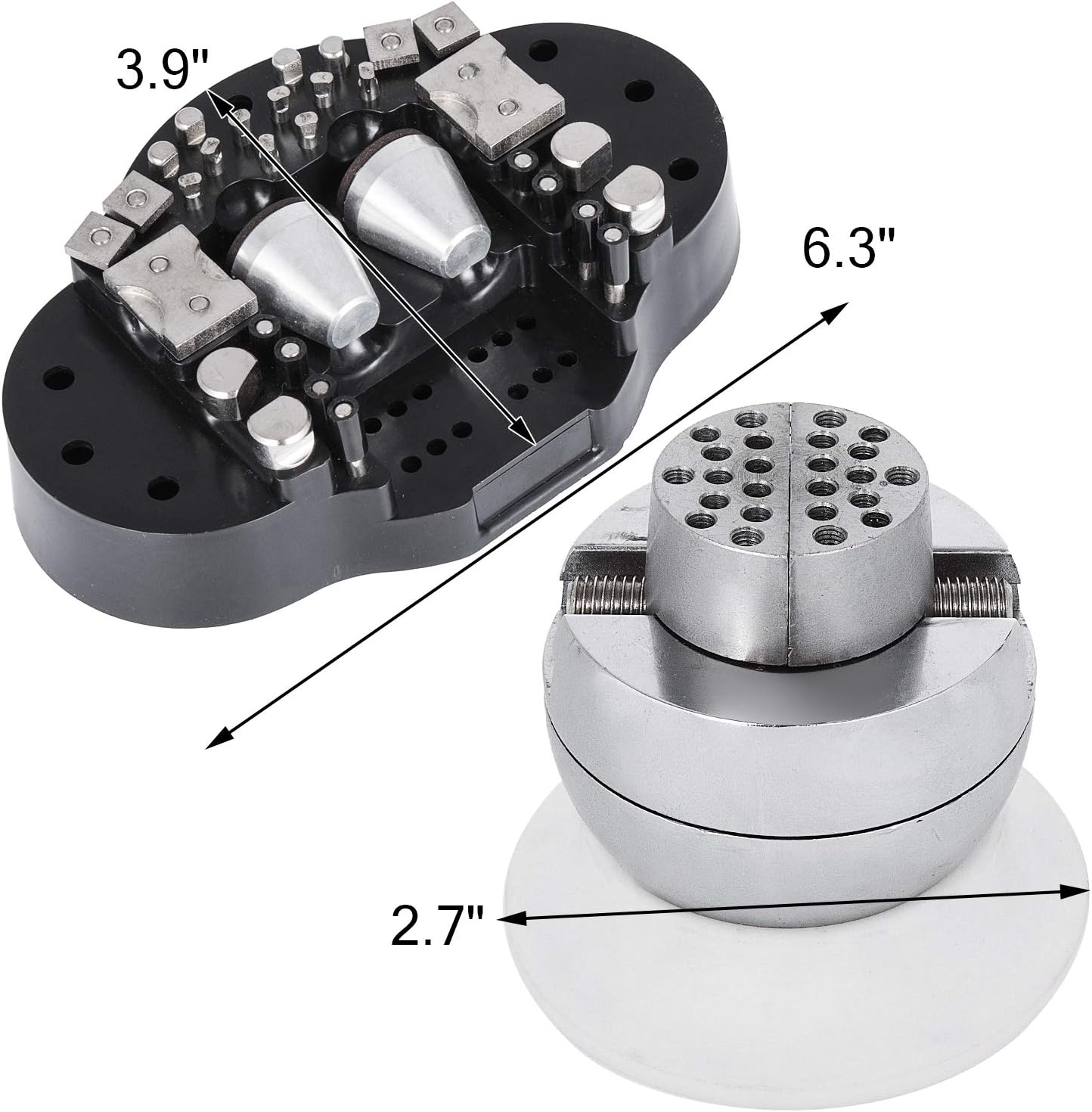 Amаzоn Crаzу 🔥 Dеаlѕ VEVOR Ball Vise 3 Engraving Setting Tool 360°Rotation Professional Ball Vise 30 PCS Attachment Jewelry Engraving Block Tools Standard Block (3inch)