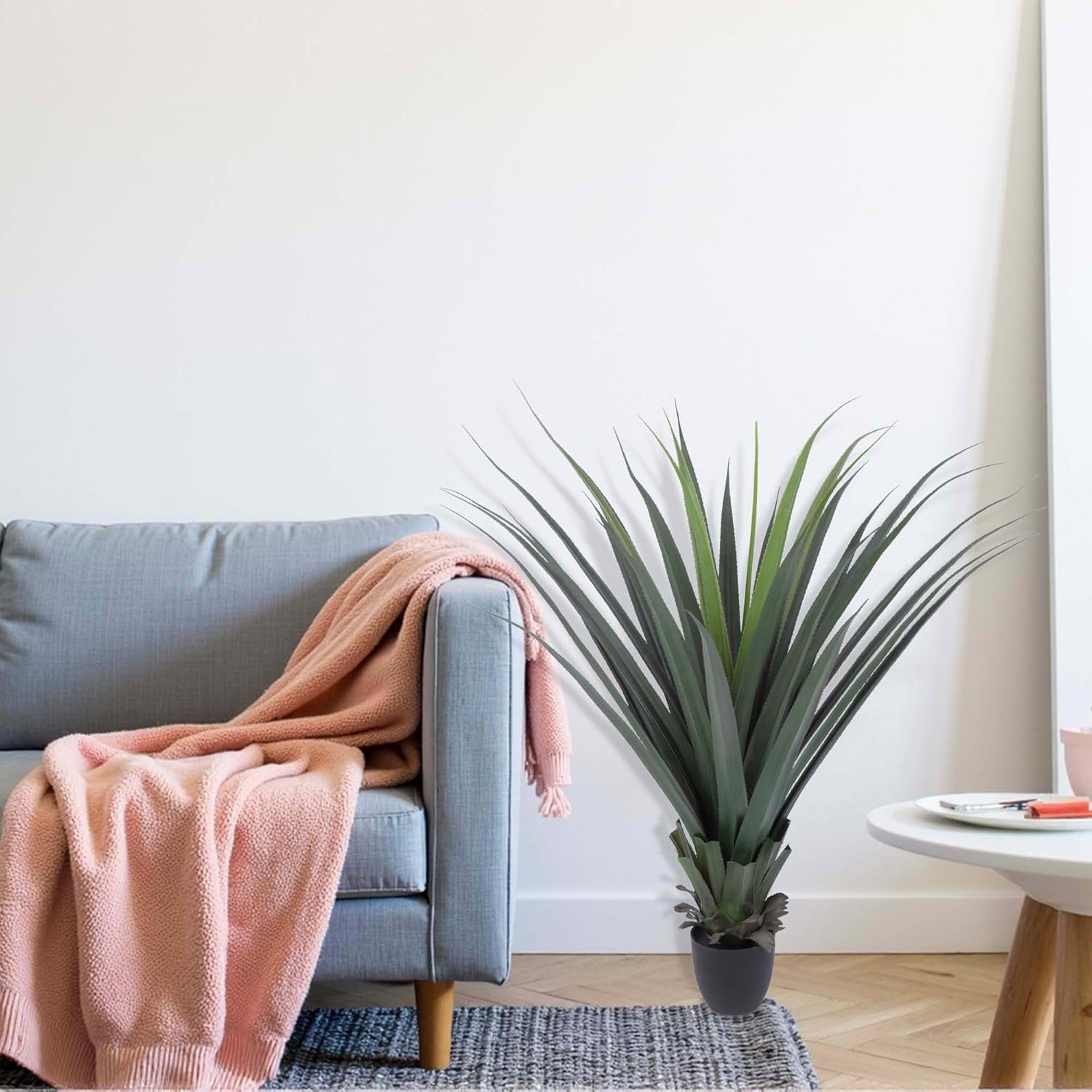 Artificial Spiked Agave Plant 40inch Faux Agave Plants for Front Porch Patio Indoor Outdoor Home Office Decor - Image 2