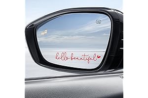 Hello Beautiful Rearview Mirror Decal, Motivational Car Accessory for Women