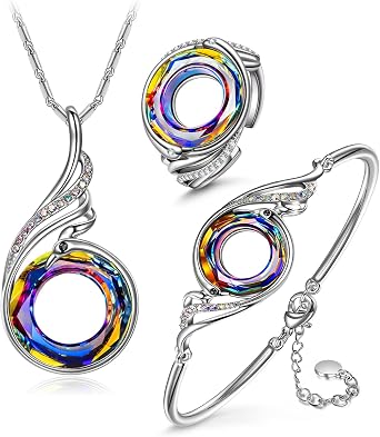 Kate Lynn Rise From the Ashes Phoenix Necklace Bracelet & Ring Set